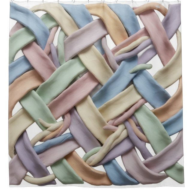 Rideau de douche à motif tissé (Devant)