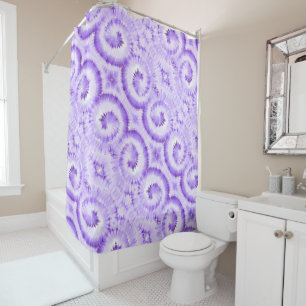 Rideau de douche à motif tourbillonnant de lavande