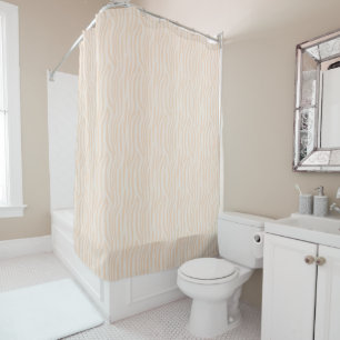 Rideau de douche à motif zèbre beige