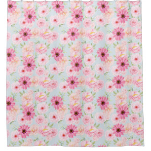 Rideau de douche à motifs floraux