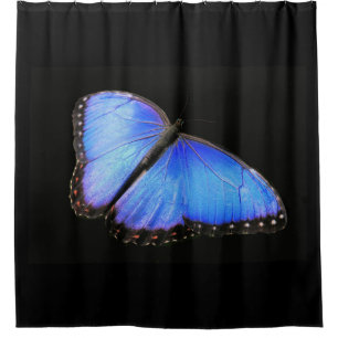 Rideau de douche à papillon bleu Morpho