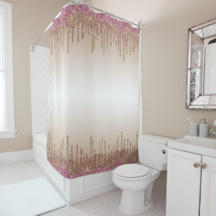 rideau de douche à parties scintillant violet et
