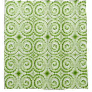 Rideau de douche Abstrait Tourbillonnant vert
