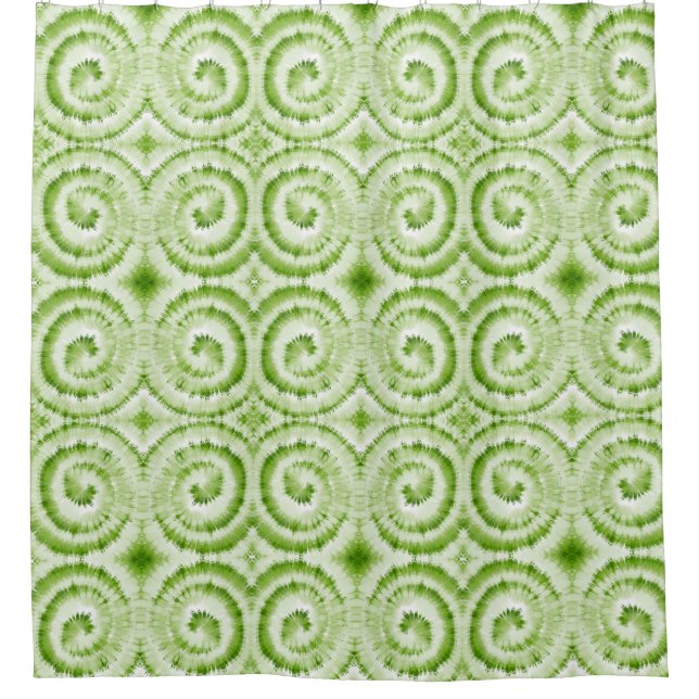 Rideau de douche Abstrait Tourbillonnant vert (Devant)