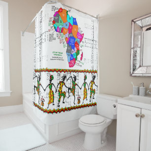 Rideau de douche africain