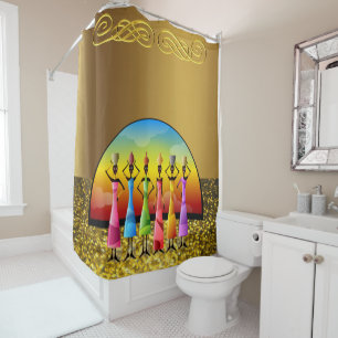 Rideau de douche africain
