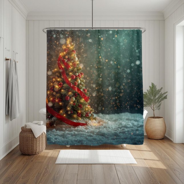 Rideau de douche arbre de Noël élégant  (Créateur téléchargé)