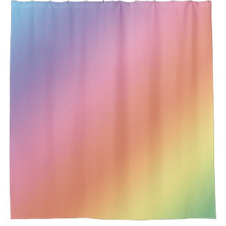 Rideau de douche arc-en-ciel pastel