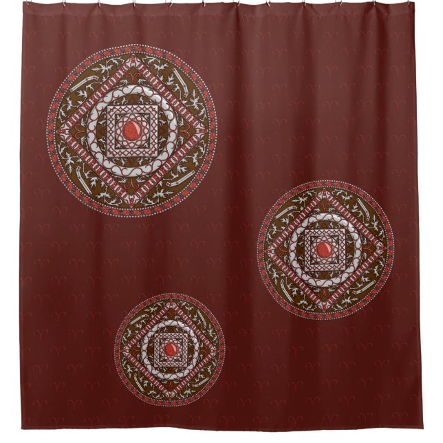Rideau de douche Aries Mandala (Devant)