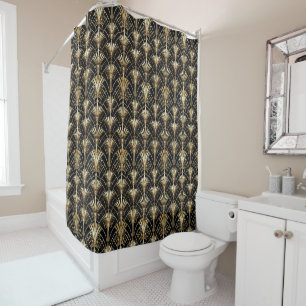 Rideau de douche Art Déco Black Gold 1920