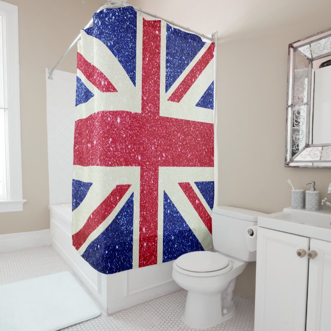 Rideau de douche au drapeau britannique - Concepti (En situation)