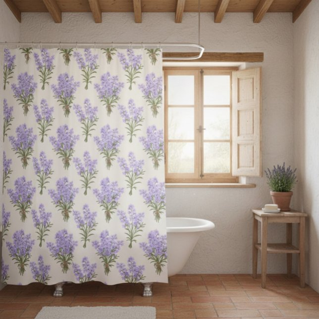 Rideau de douche aux bouquets de lavande de Proven (Créateur téléchargé)