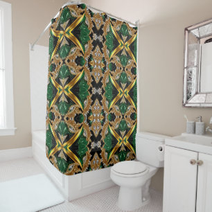 Rideau de douche aux couleurs jamaïcaines