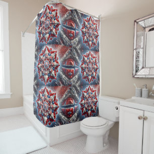 Rideau de douche aux couleurs norvégiennes