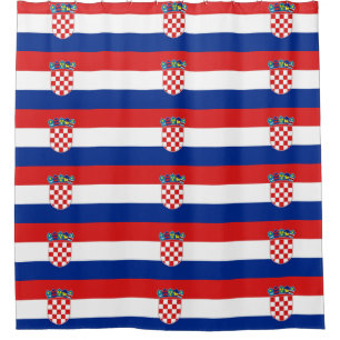 Rideau de douche avec drapeau de Croatie