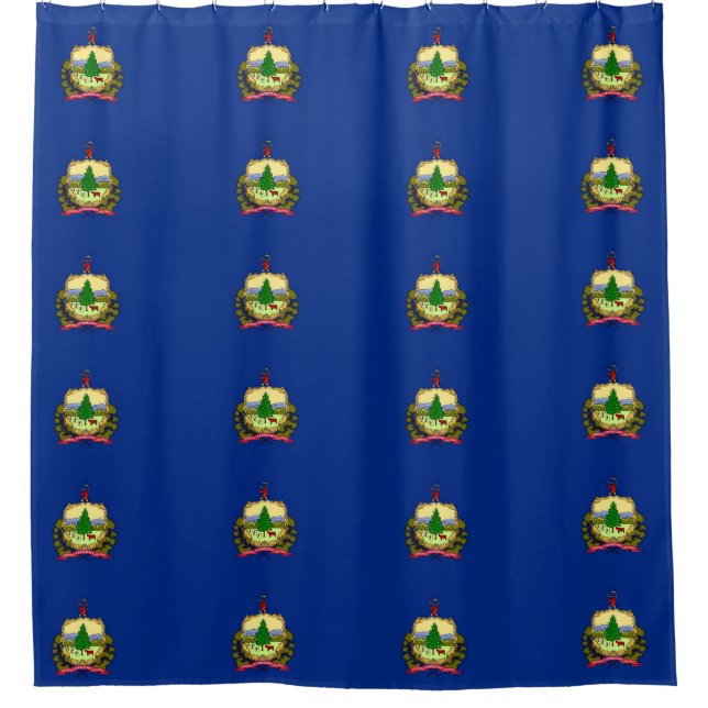 Rideau de douche avec drapeau de l'État du Vermont (Devant)