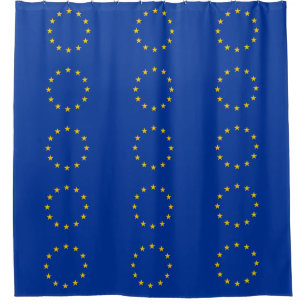 Rideau de douche avec drapeau de l'Union européenn