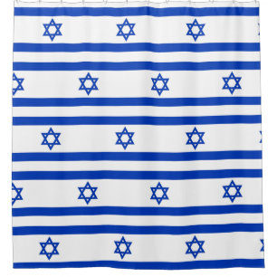 Rideau de douche avec drapeau d'Israël