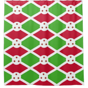 Rideau de douche avec drapeau du Burundi