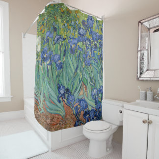 Rideau de douche avec les Irises de Van Gogh