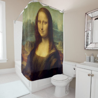 Rideau de douche avec Mona Lisa Imprimer