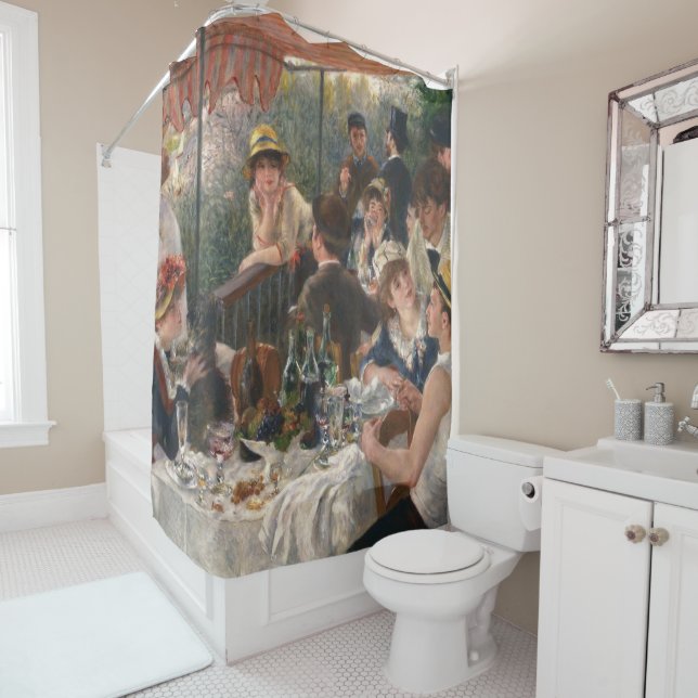 Rideau de douche avec Renoir's Luncheon Party (En situation)