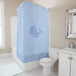 Rideau de douche baleine bleue merveilleux moderne