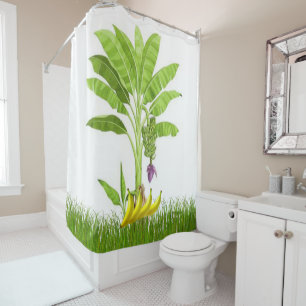Rideau de douche bananier