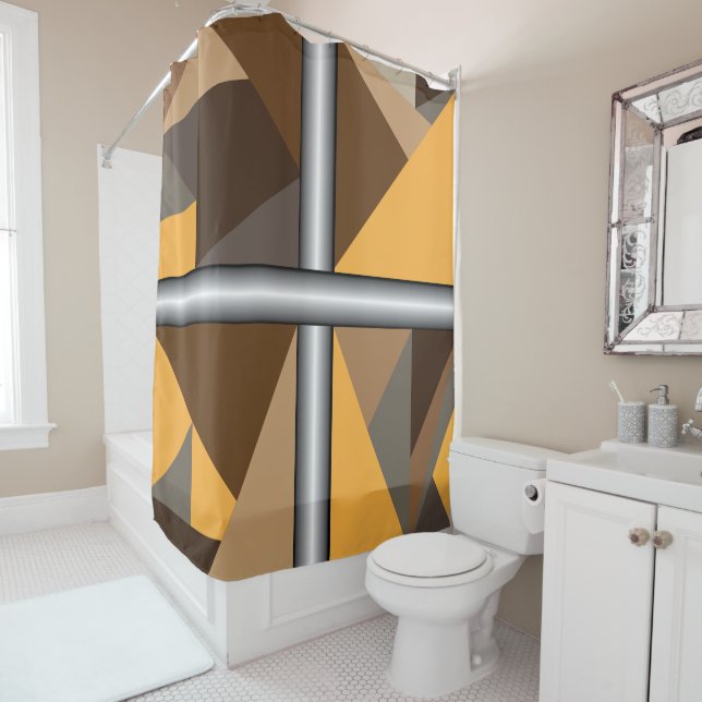 Rideau de douche barrée (En situation)