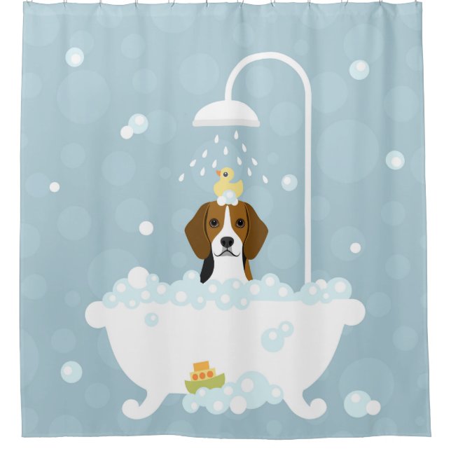 Rideau de douche beagle (Devant)