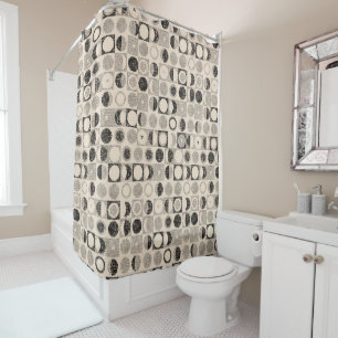 Rideau de douche Beige Brown Noir