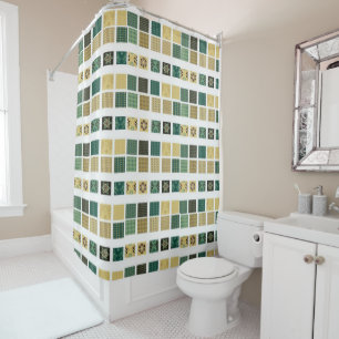 Rideau de douche Beige vert