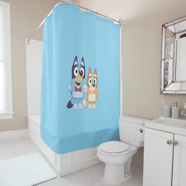 Rideau de douche Bluey (En situation)