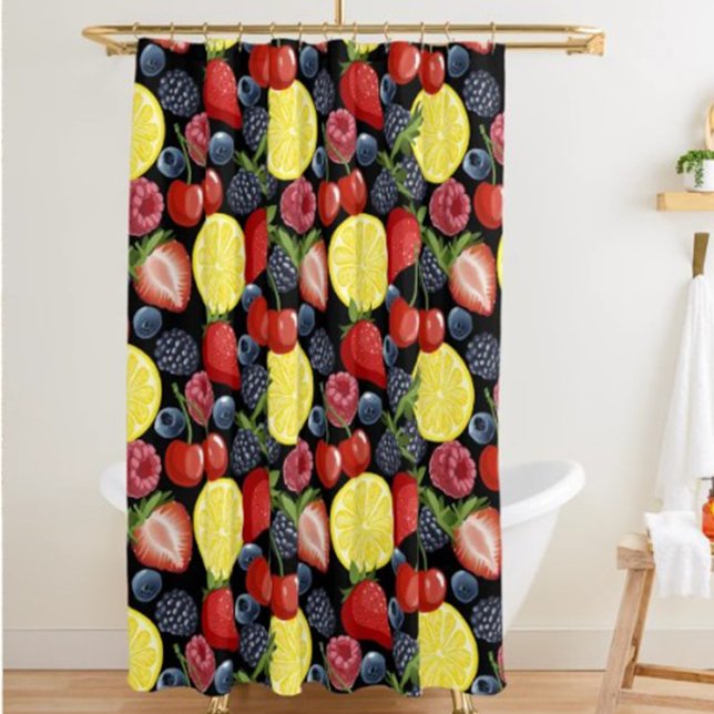 Rideau de douche Bold Berries & Citrus (Créateur téléchargé)