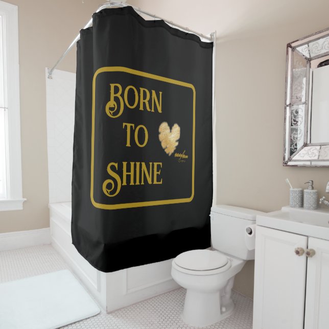 Rideau de douche Born to Shine (En situation)