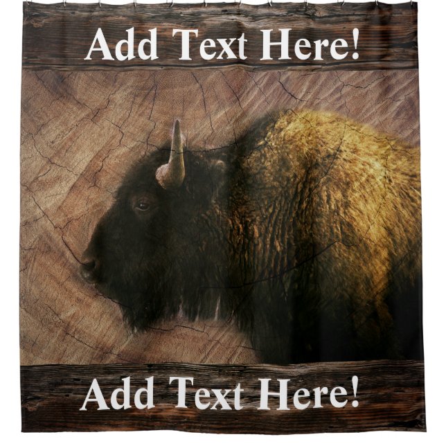 Rideau de douche Buffalo Bison Bois (Devant)