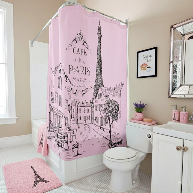 Rideau de douche Cafe Paris (Créateur téléchargé)