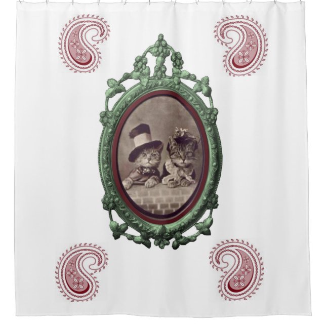 Rideau de douche Chat Vintage (Devant)