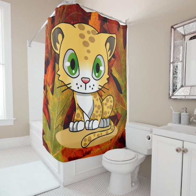 Rideau de douche Chats pour enfants (En situation)
