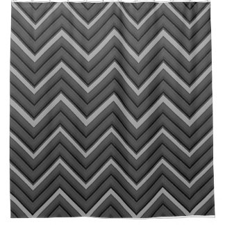 Rideau de douche Chevron noir et gris – Genom mode