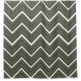 Rideau de douche Chevron Tons de Terre – Zigzag Ru