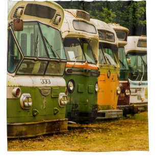 RIDEAU DE DOUCHE CIMITIÈRE D'AUTOBUS