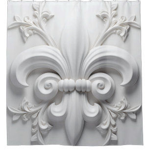 Rideau de douche classique Fleur De Lis