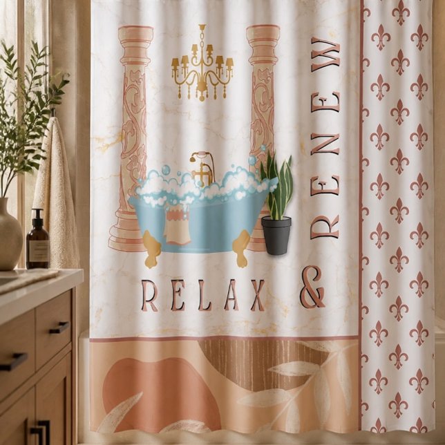 Rideau de douche classique Relax & Renew (Créateur téléchargé)