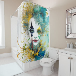 Rideau de douche clown
