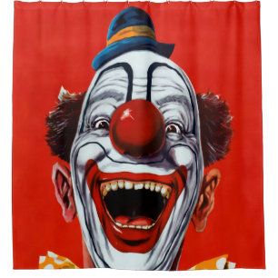 Rideau de douche clown Vintage déplaisant