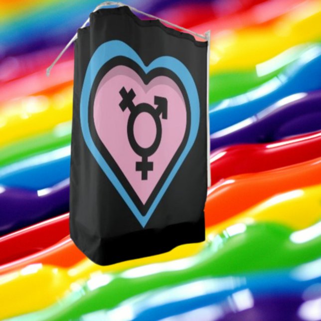 Rideau de douche Cœur de la Fierté Trans (Créateur téléchargé)