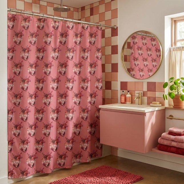 Rideau de douche coeurs (Créateur téléchargé)