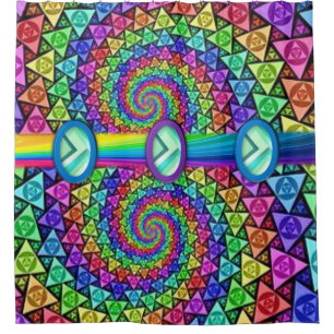 Rideau de douche coloré