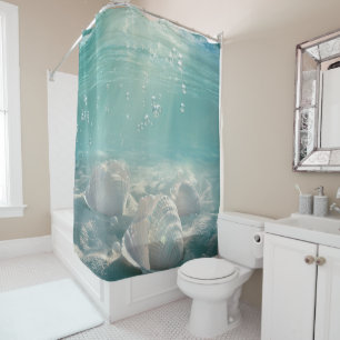 Rideau de douche Coquillage Vert Mousse de Mer